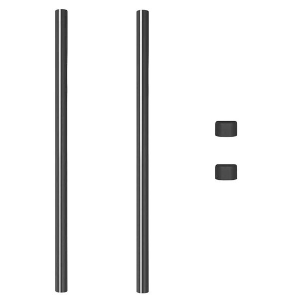 vidaXL Ograde 2 pcs Siva 110 cm Čelik s praškastim premazom