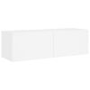 vidaXL 3-dijelni zidni TV ormarići s LED svjetlima bijeli