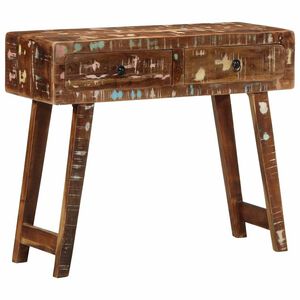 vidaXL Konzolni stol 90x32x75 cm od masivnog obnovljenog drva