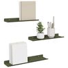 vidaXL Lebdeća polica 3 pcs Maslinasto zelena 40 x 9 x 2,5 cm Čelik
