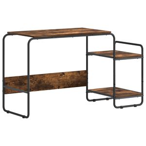 vidaXL Stol s pohranom Dimljeni hrast 131.5 x 50 x 75.5 cm