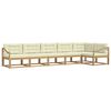vidaXL Set vanjskih sofa 4 kom. Bijela i krem Poliester