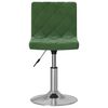 vidaXL Okretna blagovaonska stolica tamnozelena bar&scaron;unasta