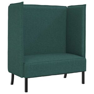 vidaXL Sofa s visokim naslonom 101cm Tamnozelena tkanina