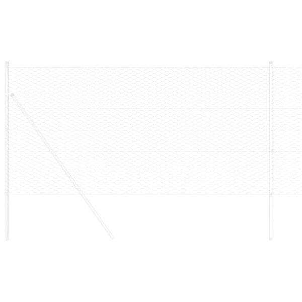 vidaXL Heksagonalna ograda Srebrno 0,4 x 10 m Pocinčani čelik