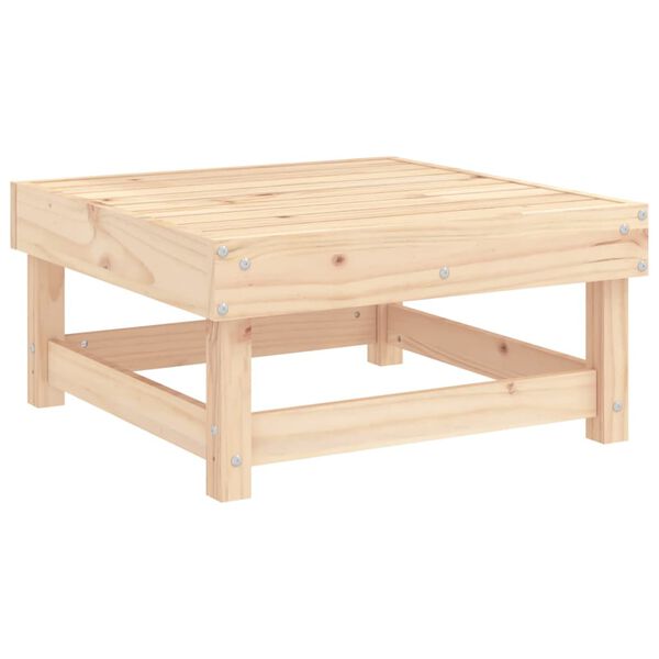 vidaXL Vrtni tabure od masivne borovine s jastukom