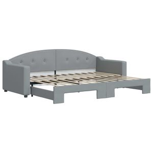 vidaXL Dnevni krevet na razvlačenje svjetlosivi 80 x 200 cm od tkanine