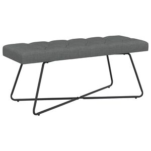 vidaXL Klupa s gumbastim tkanjem Tamnosiva 110 x 40 x 46 cm Tkanina