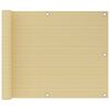 vidaXL Balkonski zastor bež 75 x 500 cm HDPE