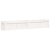 vidaXL Vrtna sadilica bijela 180 x 31 x 31 cm od masivne borovine