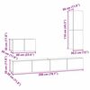 vidaXL TV Kabinet za Zid Zidne 4 pcs Staro drvo Konstruirano drvo