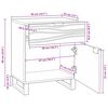 vidaXL Noćni ormar Bijela i crna 50 x 33 x 60 cm Čvrsto drvo akacije