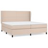 vidaXL Krevet box spring s madracem cappuccino 200x200cm umjetna koža
