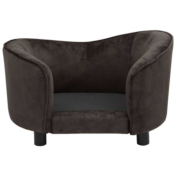 vidaXL Sofa za pse smeđa 69 x 49 x 40 cm pli&scaron;ana