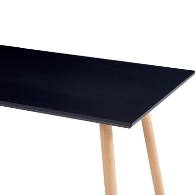 vidaXL Blagovaonski stol crni i boja hrasta 120 x 60 x 74 cm MDF