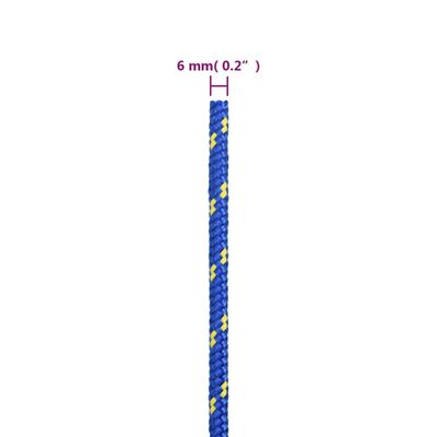 vidaXL Brodski konop plavi 6 mm 50 m od polipropilena