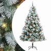 vidaXL Umjetno božićno drvce S LED lampica Zelena i bijela 240 cm