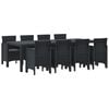 vidaXL Vrtni set za objed 9 pcs Antracit Polipropilen