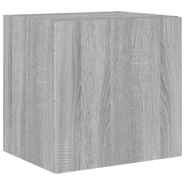 vidaXL Zidni TV ormarić s LED svjetlima boja hrasta 40,5 x 35 x 40 cm