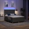 vidaXL LED Box Spring Krevet Tamno siva 140 x 200 cm tkanina