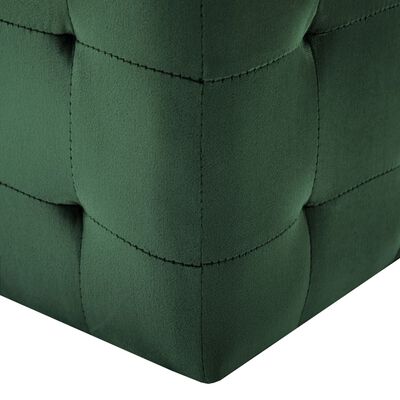 vidaXL Noćni ormarići 2 kom zeleni 30x30x30 cm od baršunaste tkanine