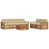 vidaXL Set vanjskih sofa 6 kom. Prirodna i bež