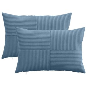 vidaXL Presvlaka za jastuk 2 pcs ALMELO Plava 30 x 50 cm Kord