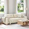 vidaXL Sofa Bež 221 x 78 x 80 cm Platnasta tkanina