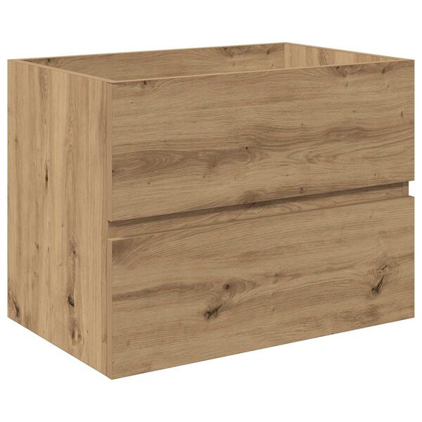 vidaXL Ormarić za umivaonik s ugradbenim umivaonikom i slavinom