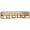 vidaXL Set vanjskih sofa 5 kom. Prirodna i bež