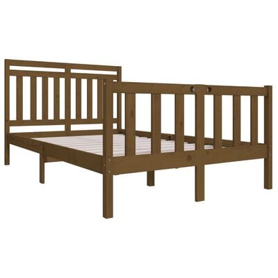 vidaXL Okvir za krevet od masivnog drva smeđa boja meda 120 x 200 cm