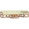 vidaXL Set vanjskih sofa s jastukom 6 pcs Prirodna i krem
