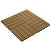 vidaXL Pločice za decking 3D Dizajn 11 pcs Tikovina 30 x 30 cm