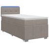 vidaXL Boxspring krevet s madracem Sivosmeđa 100 x 200 cm Tkanina