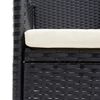 vidaXL 7-dijelni vrtni blagovaonski set od poliratana s jastucima crni