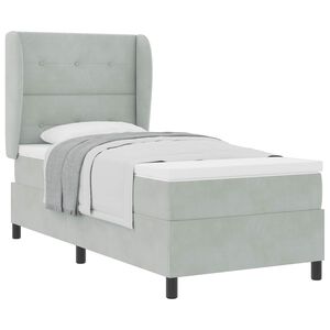 vidaXL Krevet s opruga kutije Svijetlo siva 200 x 80 cm Poliester