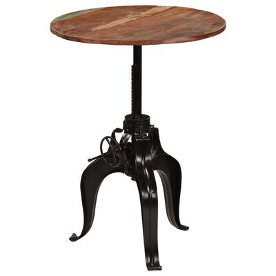 vidaXL Barski stol od masivnog obnovljenog drva 75 x (76 - 110) cm