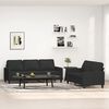 vidaXL 2-dijelni set sofa s jastucima crni od tkanine