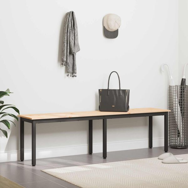 vidaXL klupa Prirodna 160 x 35 x 45 cm Čvrsto borovo drvo