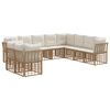 vidaXL Set vanjskih sofa Prirodna Poliester