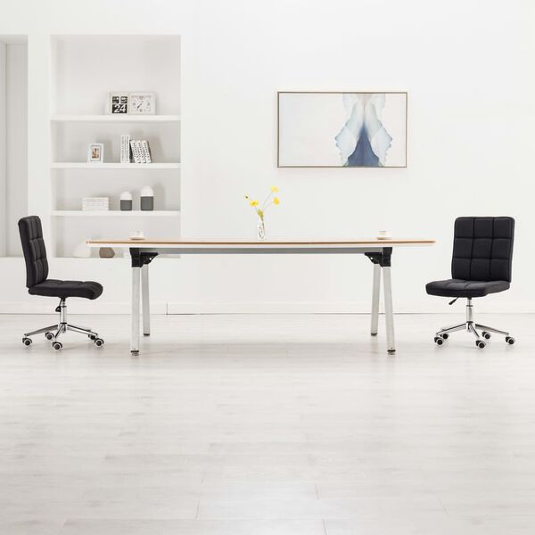 vidaXL Blagovaonske stolice od tkanine 2 kom crne