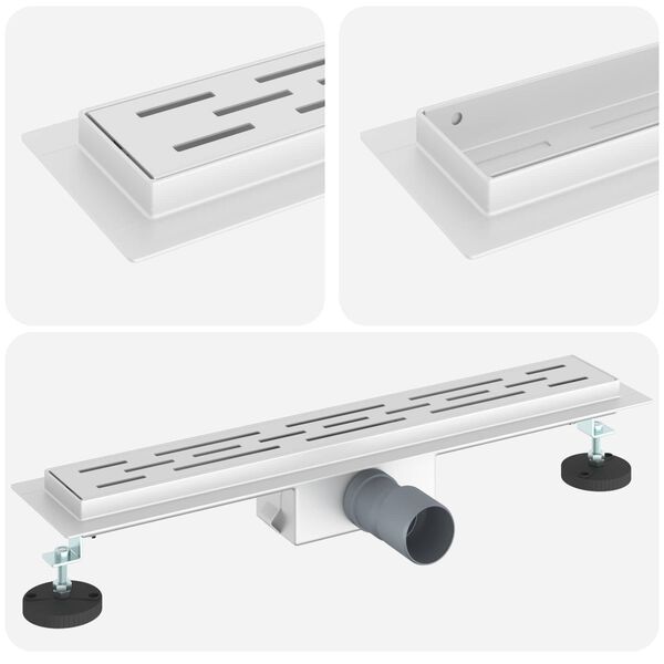 vidaXL Odvod za tu&scaron; s dizajnom linije Srebrno 50 cm