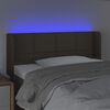 vidaXL LED uzglavlje smeđesivo 103x16x78/88 cm od tkanine