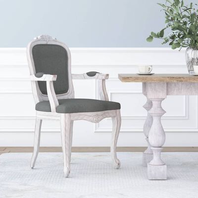 vidaXL Blagovaonska stolica tamnosiva 62 x 59,5 x 100,5 cm od tkanine