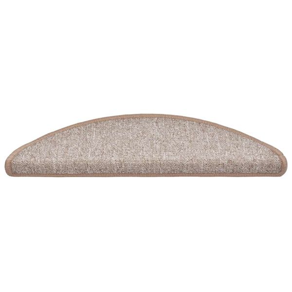 vidaXL Prostirke za stepenice 30 kom 56x17x3 cm svijetlosmeđe poluokrugle