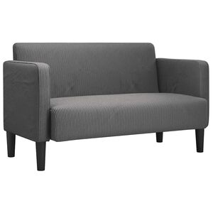 vidaXL dvosjed tamno siva 109 cm samtana tkanina
