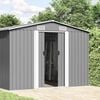 vidaXL Vrtno spremi&scaron;te 257 x 392 x 181 cm metalno sivo