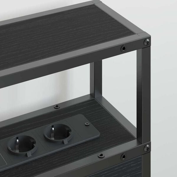 vidaXL Skladi&scaron;no uzglavlje Crni hrast 160 cm Konstruirano drvo