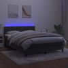 vidaXL Krevet box spring s madracem LED tamnosivi 140x190 cm bar&scaron;un