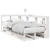 vidaXL Krevet s regalom za knjige bez madraca bijeli 90x200cm borovina